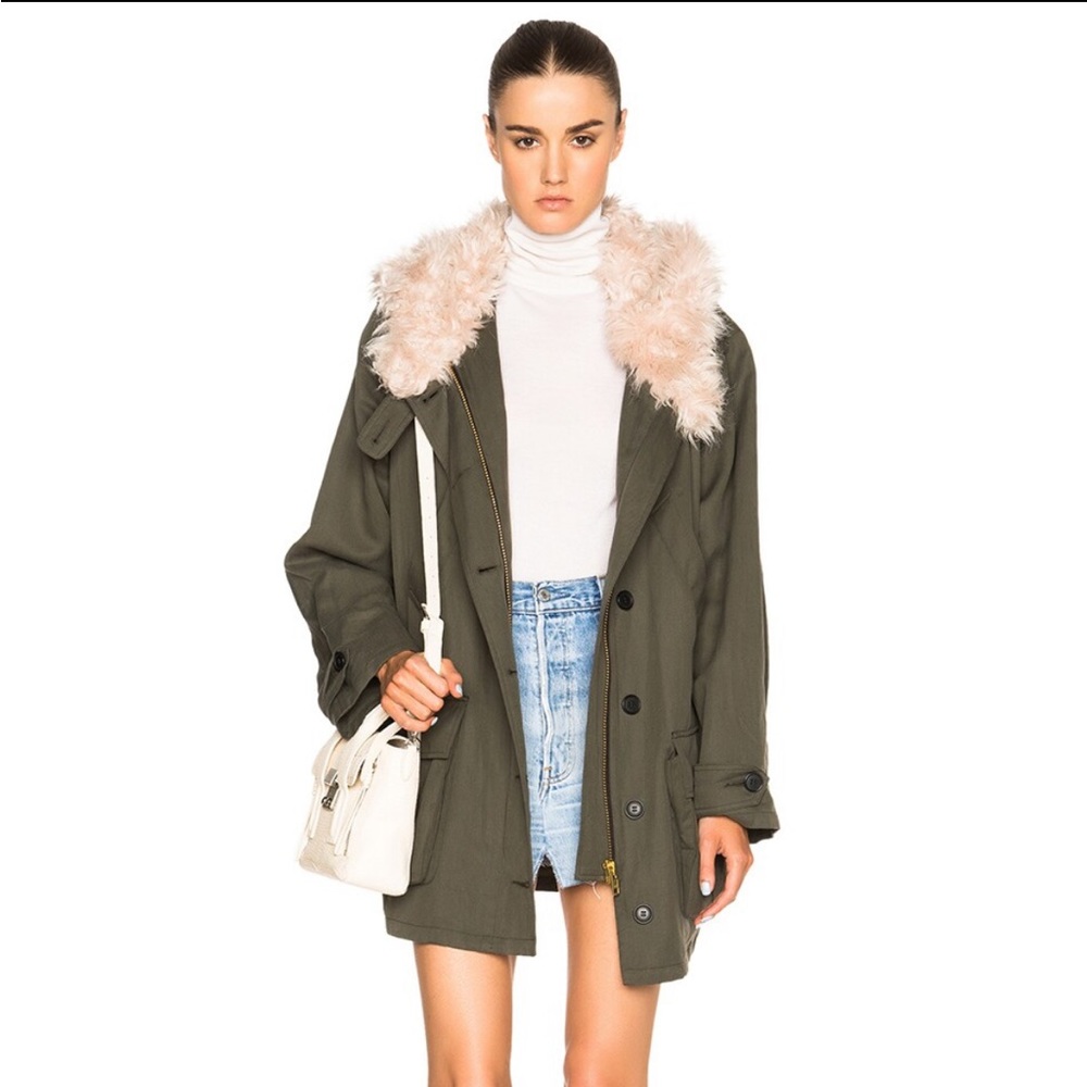 Smythe Anorak with Faux Fur Collar in M